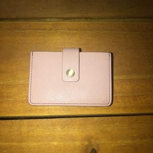 Pink fossil card wallet